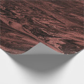 Red Bean Bronze Maroon Diep Marmer Gesmolten Glitt Cadeaupapier (Hoek)