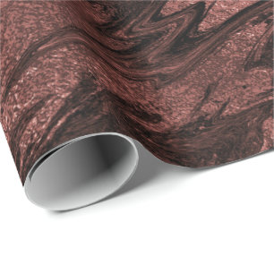 Red Bean Bronze Maroon Diep Marmer Gesmolten Glitt Cadeaupapier