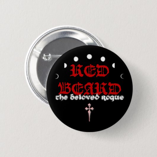 Red Beard knop Ronde Button 5,7 Cm (Voorkant /achterkant)