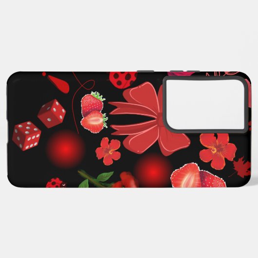 Red Beau Stickers Samsung Galaxy Hoesje (Linkerkant)