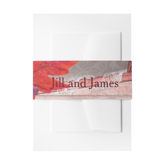 Red Beauty Wedding Uitnodigingen Wikkel (Voorkant Voorbeeld)