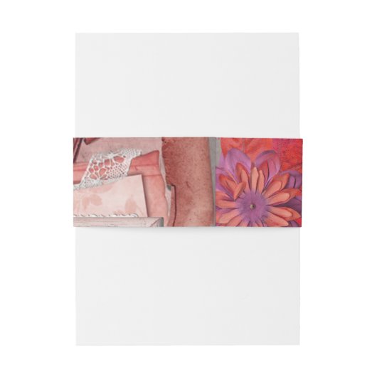 Red Beauty Wedding Uitnodigingen Wikkel (Achterkant Voorbeeld)