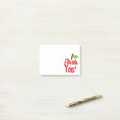 Red Bedankt Apple-waardering Post-it® Notes (Op bureau)