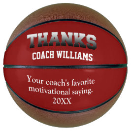 Red Bedankt Coaches Basketbal