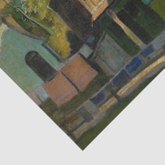 Red Bedding by Grant Wood Tissuepapier (Detail)