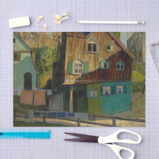 Red Bedding by Grant Wood Tissuepapier (Craft)