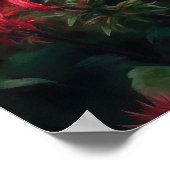 Red Bee Balm Flowers Art Print Poster (Hoek)