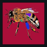 Red Bee Pop Art Poster<br><div class="desc">Hij toont een foto van de pop kunst die "Dusky Red Bee Pop Art" schildert van de Schotse kunstenaar MWright.</div>