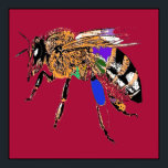 Red Bee Pop Art Poster<br><div class="desc">Hij toont een foto van de pop kunst die "Dusky Red Bee Pop Art" schildert van de Schotse kunstenaar MWright.</div>