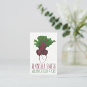 Red Beet Bunch Vegetarian Vegan Chef Caterer Visitekaartje (Staand voorkant)