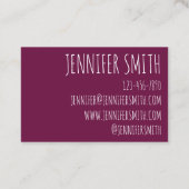 Red Beet Bunch Vegetarian Vegan Chef Caterer Visitekaartje (Achterkant)