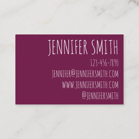 Red Beet Bunch Vegetarian Vegan Chef Caterer Visitekaartje (Achterkant)