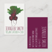 Red Beet Bunch Vegetarian Vegan Chef Caterer Visitekaartje (Voorkant / Achterkant)