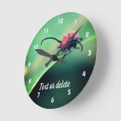 Red Beetle Insect Sluiten Persoonlijk Ronde Klok (Hoek)