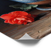 Red Begonia Flowers Art Print Poster (Hoek)