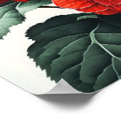 Red Begonias Bloemenkunst Print Poster (Hoek)