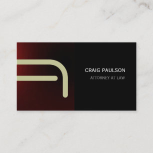 Red Beige Black Monogram Attorney Visitekaartje