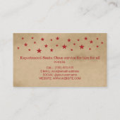 Red Beige Santa Sleigh Professional Service Visitekaartje (Achterkant)