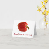 Red Bell Pepper Bright Foto op Kaart (Gele Bloem)