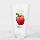 Red Bell Pepper Glas (Voorkant)