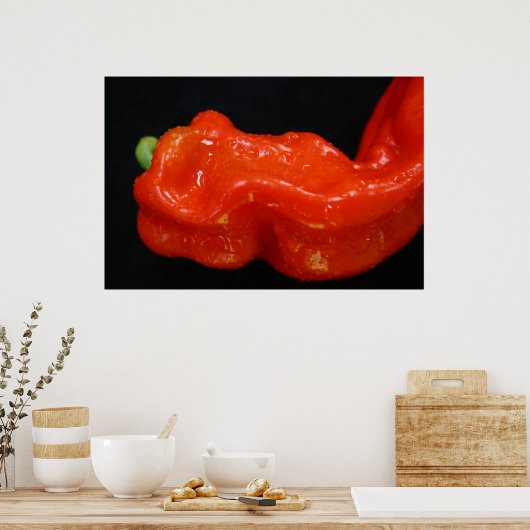 Red Bell Pepper Poster (Keuken)