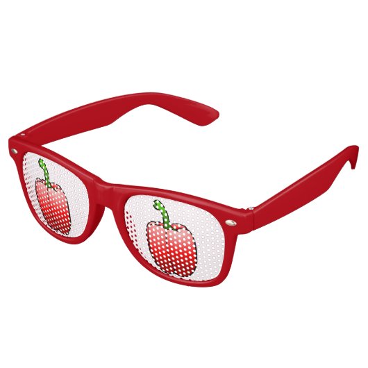 Red Bell Pepper Retro Zonnebril (Gekanteld)