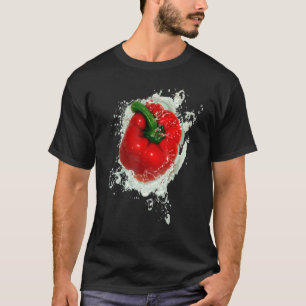 Red Bell Pepper Splash T-shirt