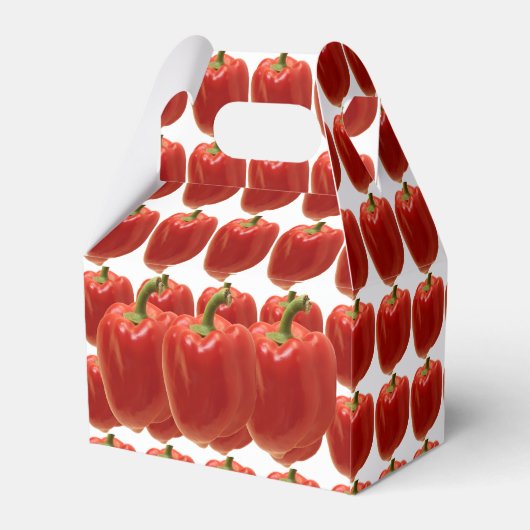 Red Bell Pepper. Verse van de markt Bedankdoosjes (Achterkant)