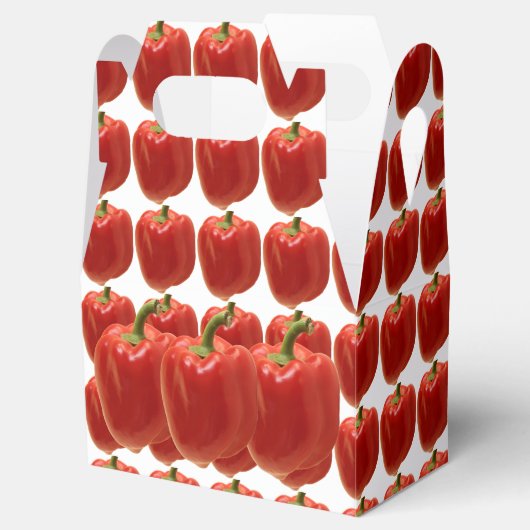 Red Bell Pepper. Verse van de markt Bedankdoosjes (Geopend)