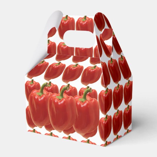 Red Bell Pepper. Verse van de markt Bedankdoosjes (Voorkant Zijde)