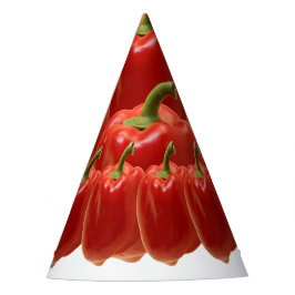 Red Bell Pepper. Verse van de markt Feesthoedjes