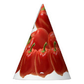 Red Bell Pepper. Verse van de markt Feesthoedjes (Links)