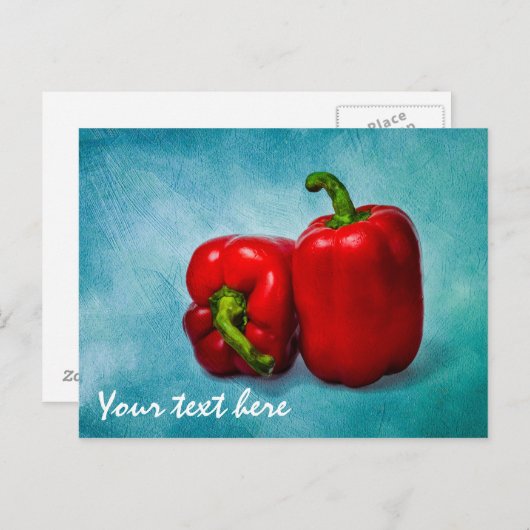 Red Bell Peppers Briefkaart (Voorkant / Achterkant)