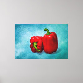Red Bell Peppers Canvas Afdruk