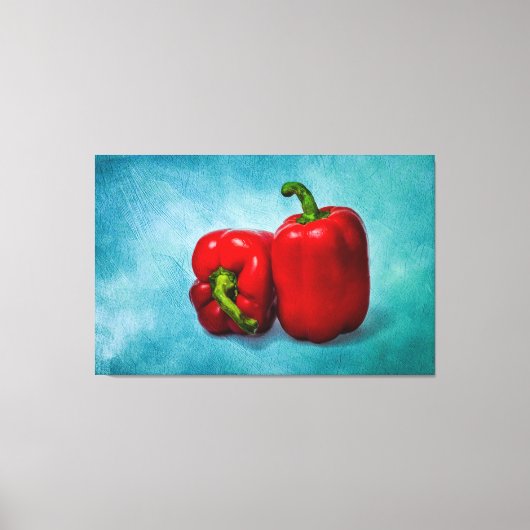 Red Bell Peppers Canvas Afdruk (Voorkant)