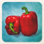 Red Bell Peppers Kartonnen Onderzetters (Voorkant)