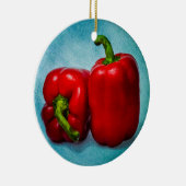 Red Bell Peppers Keramisch Ornament (Rechts)
