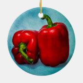 Red Bell Peppers Keramisch Ornament (Achterkant)