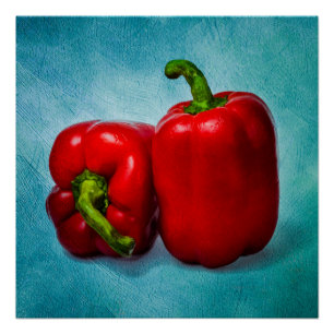 Red Bell Peppers Poster