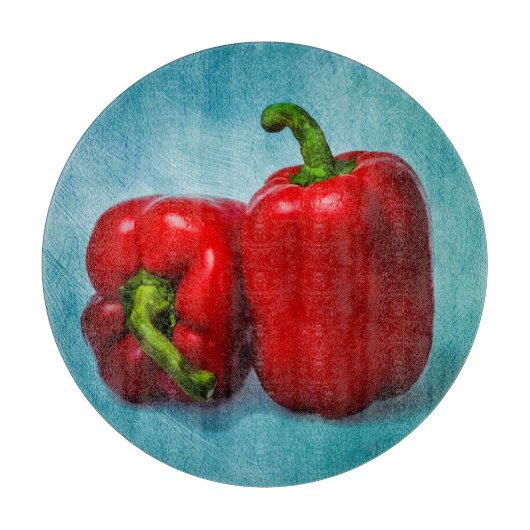 Red Bell Peppers Snijplank (Voorkant)