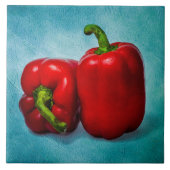 Red Bell Peppers Tegeltje (Voorkant)