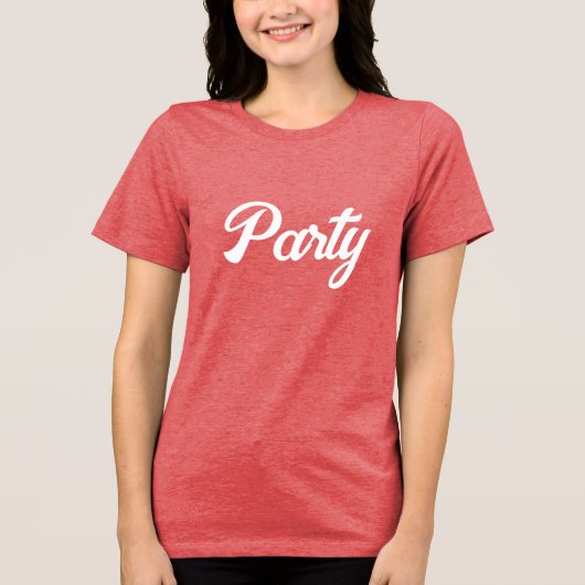 Red Bella-Canvas Party T-shirt (Voorkant)