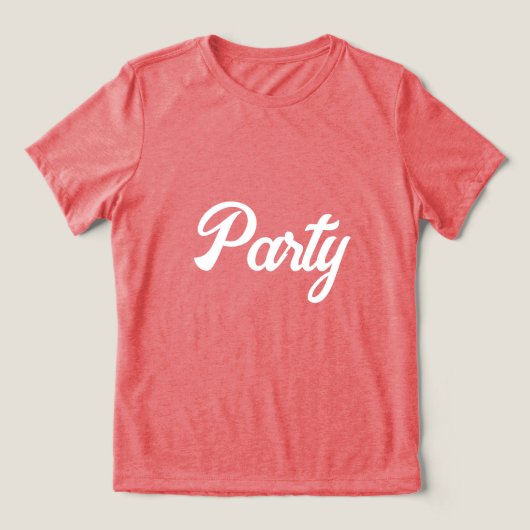 Red Bella-Canvas Party T-shirt (Design voorkant)