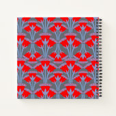 Red Bellflower Name Personalized Cute Notebook Notitieboek (Achterkant)