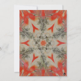 Red-bellied Woodpecker Geometric Textured Card Feestdagenkaart