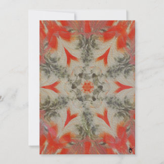 Red-bellied Woodpecker Geometric Textured Card Feestdagenkaart