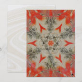 Red-bellied Woodpecker Geometric Textured Card Feestdagenkaart (Voorkant / Achterkant)