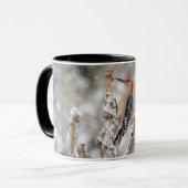 Red-bellied Woodpecker in de sneeuw Mok (Voorkant links)