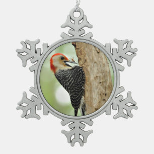 Red-Bellied Woodpecker Tin Sneeuwvlok Ornament