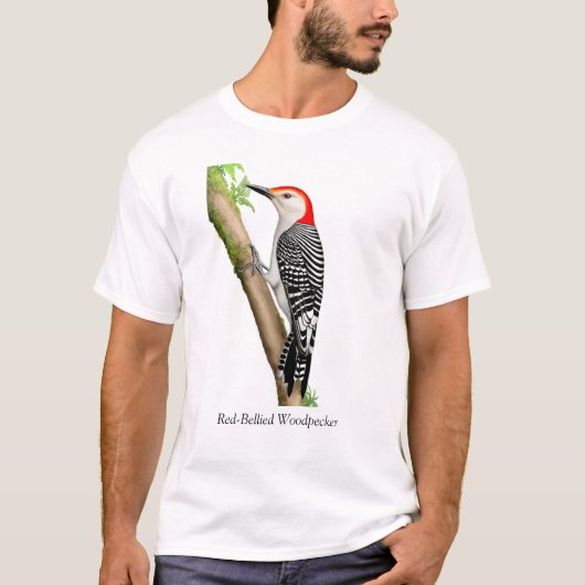 Red Bellied Woodpecker Wild Bird Shirt (Voorkant)